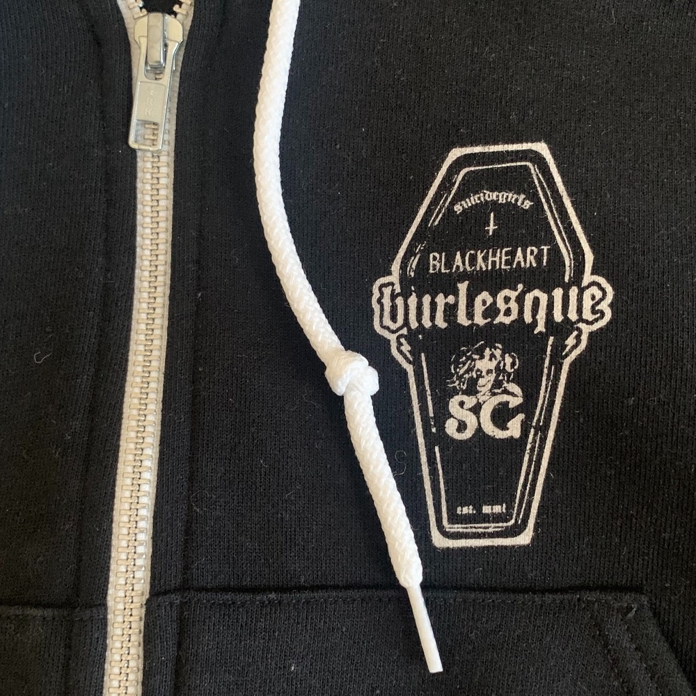 SUICIDE GIRLS Quarter ZipUp Hooded Sweatshirt NWOT - Picture 2 of 6